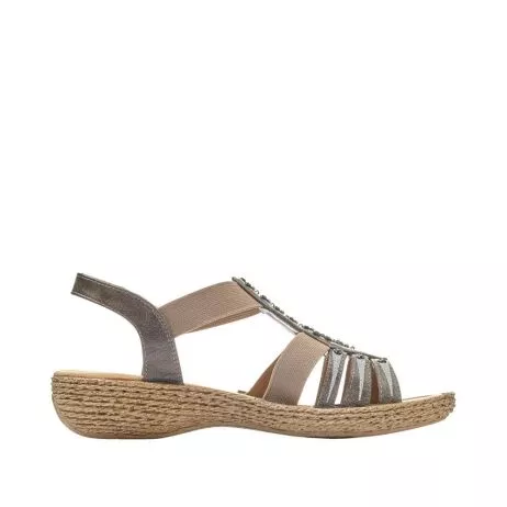 Sandały RIEKER 65861-45 grey