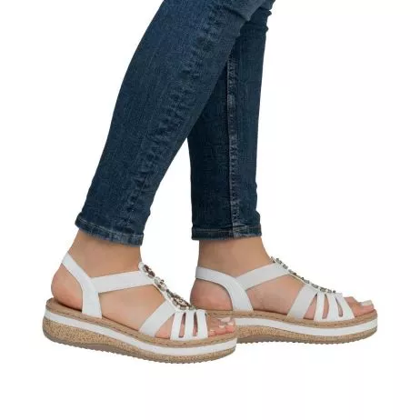Sandały RIEKER V0920-80 white