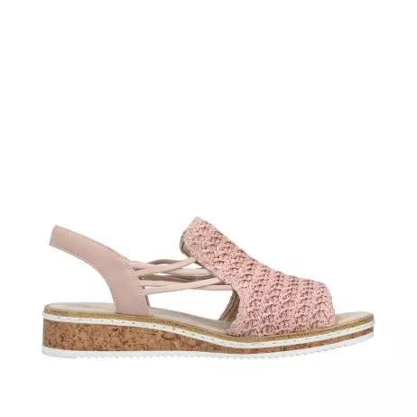 Sandały RIEKER V3641-31 pink