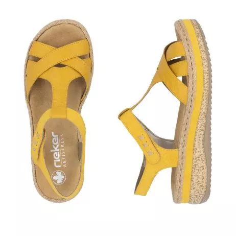 Sandały RIEKER V0919-68 yellow