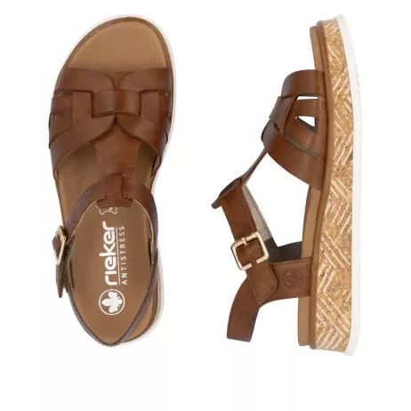 Sandały RIEKER W0853-24 brown