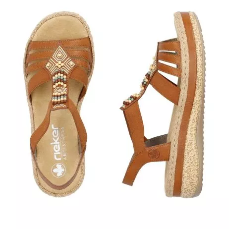 Sandały RIEKER V0921-24 brown
