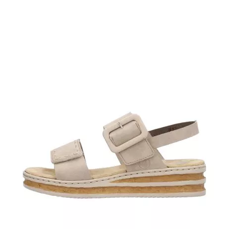 Sandały RIEKER 62950-62 beige