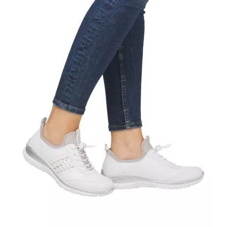 Półbuty RIEKER L3259-80 white