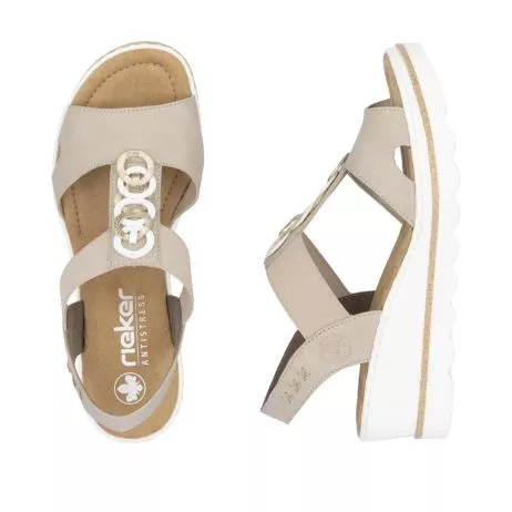 Sandały RIEKER 67498-62 beige