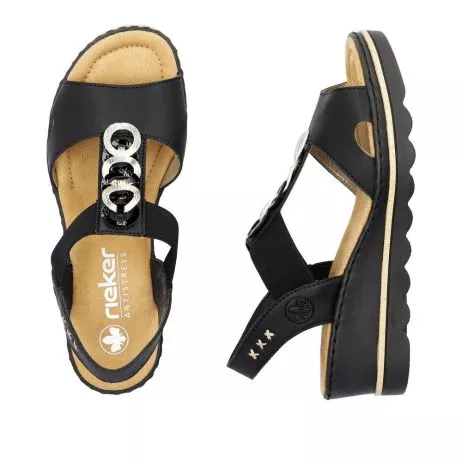 Sandały RIEKER 67498-00 black