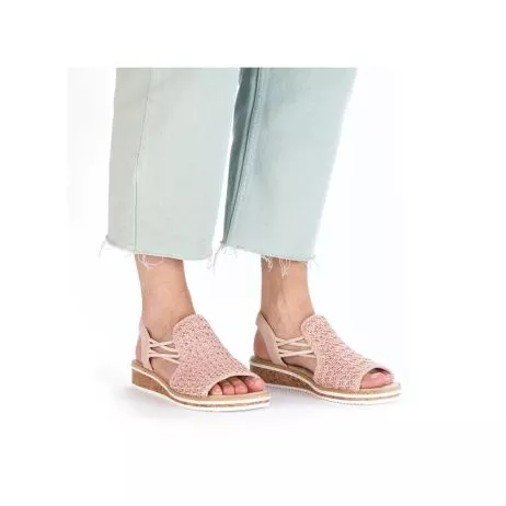 Sandały RIEKER V3641-31 pink