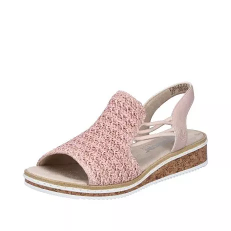 Sandały RIEKER V3641-31 pink