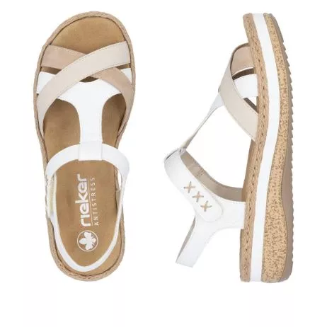 Sandały RIEKER V0919-80 white