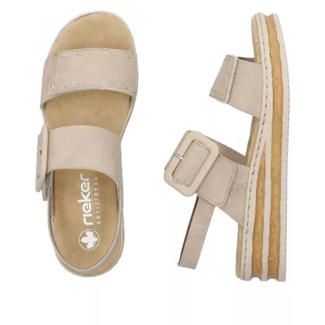 Sandały RIEKER 62950-62 beige