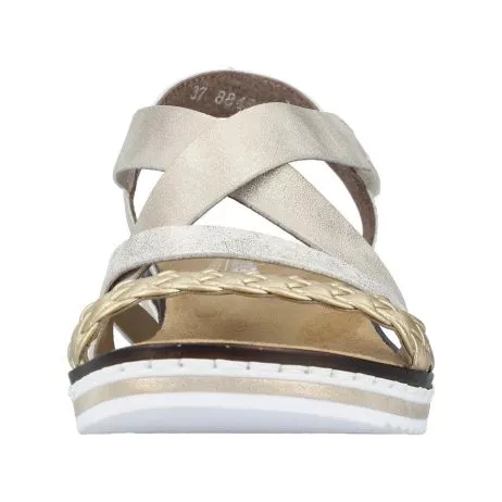 Sandały RIEKER V3663-90 gold