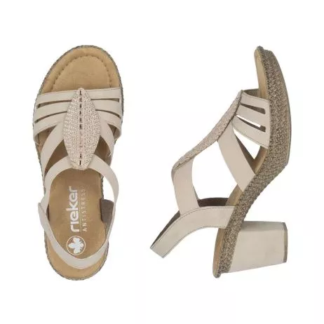 Sandały RIEKER 66526-62 beige