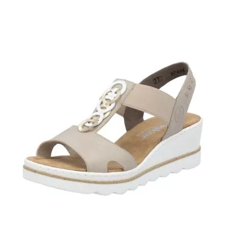 Sandały RIEKER 67498-62 beige