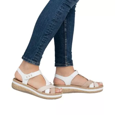 Sandały RIEKER V0919-80 white