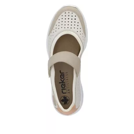 Półbuty RIEKER L32B5-81 white