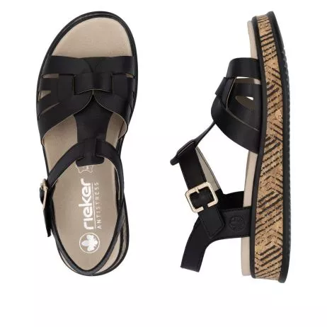 Sandały RIEKER W0853-00 black