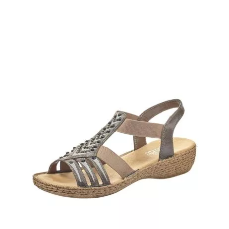 Sandały RIEKER 65861-45 grey