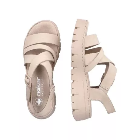 Sandały RIEKER V1063-60 beige