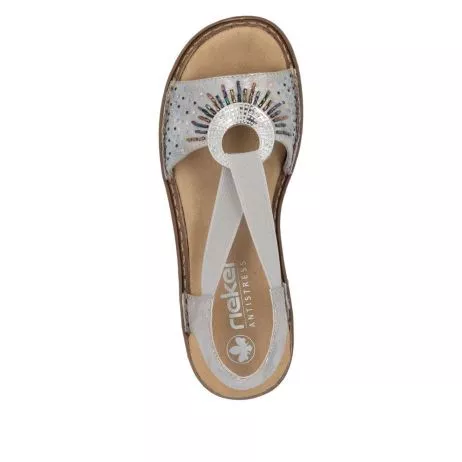Sandały RIEKER 60880-90 metallic