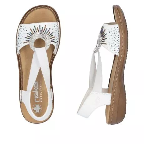 Sandały RIEKER 60880-80 white